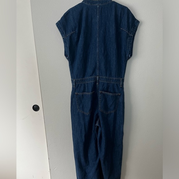 Etica Celestine Wide Leg Denim Jumpsuit in a Dark Wash Size L - Picture 10 of 11